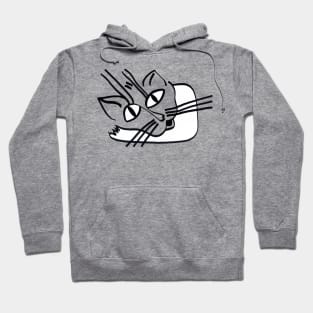 Resting Cat on his Elbow Hoodie